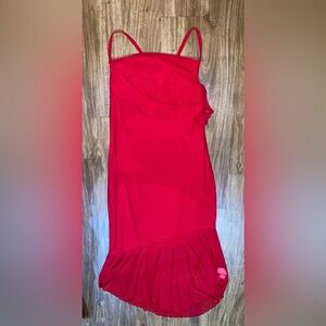 SHEIN Red Mesh Dress W/ Multi-Layers
